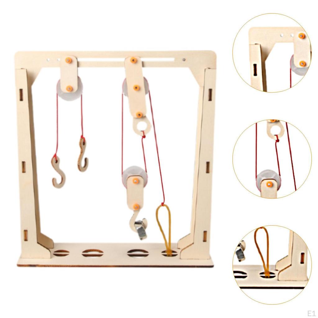 Fixed and Movable Pulleys Demonstration Easy Installation Portable Practical Physics Experiment