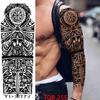 1 PC 480*170MM Full Arm Temporary Tattoo Sticker Sleeve Men Women Fashion Sexy Fake Tattoo Wolf  Lion Tiger Painting Tattoo Skull Angel Tattoo