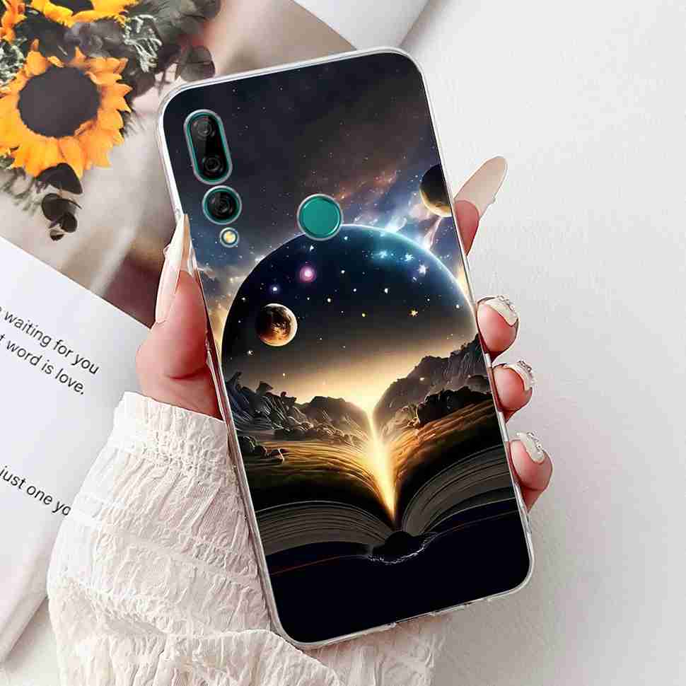 For Huawei Y9 Prime 2019 6.59" Case Soft Silicone Fashion Flowers TPU Cover For Huawei y9 Prime 2019 STK-L21 Bumper Shell Coque