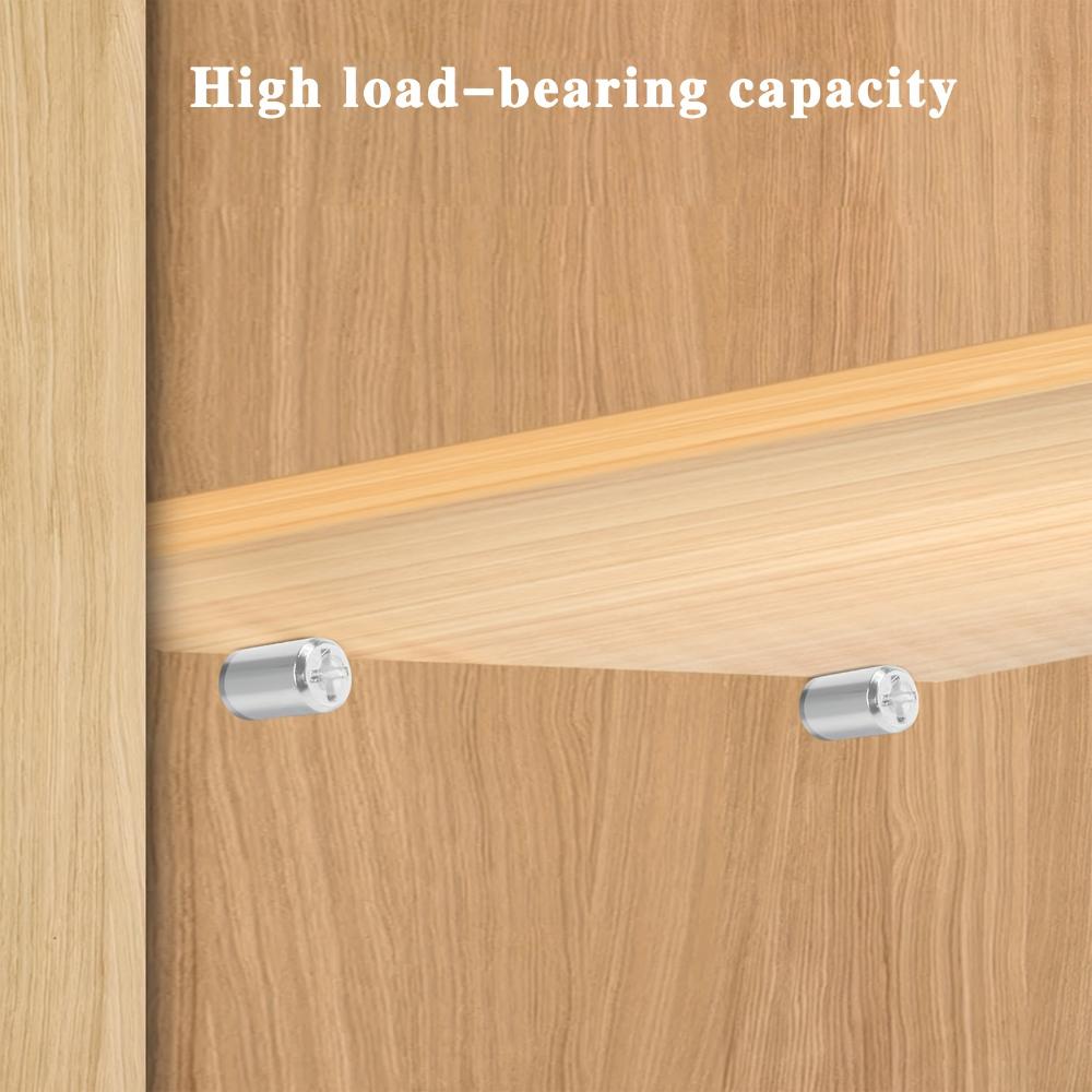 Набор из 50 шт. металлических гвоздей-держателей для полки, противоскользящие втулки и саморезы, прижимной алюминиевый кронштейн для перегородки шкафа, мебельный кронштейн для стекла