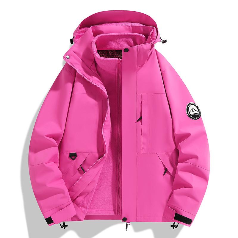Direct sales autumn and winter outdoor jacket men and women three-in-one removable liner couple jacket group buying