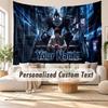 Custom Name Wall Hanging Tapestry,Death Note Decorative Backdrop Tapestry For Dorm Home