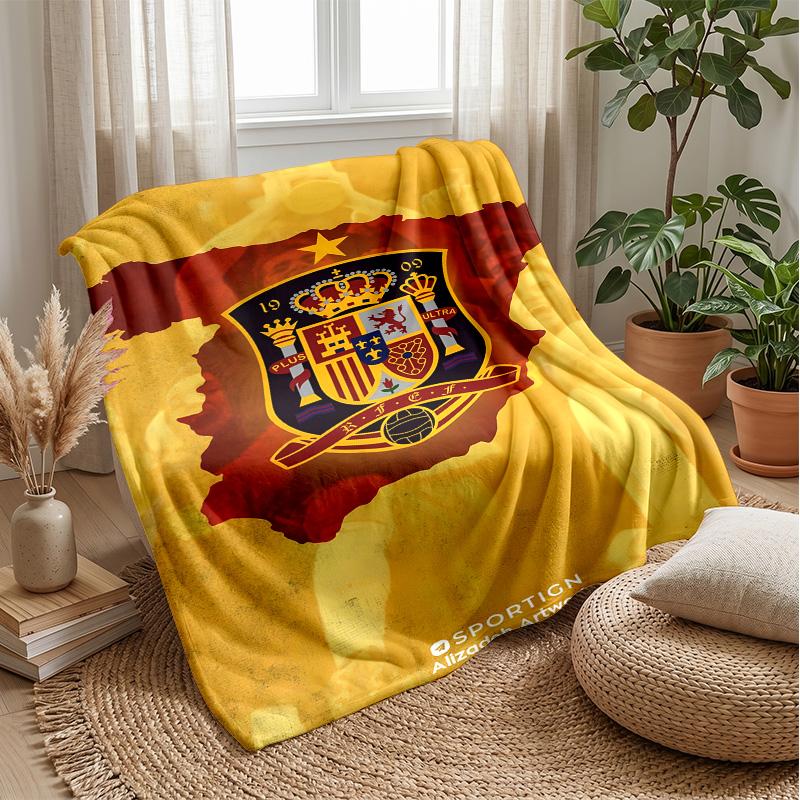 Spain national football team Theme blanket Soft Flannel Fleece Blanket Warm Lightweight Throw Blanket for Home Sofa Bed