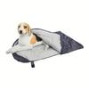 Fleece Camping Dog Bed Zippered Winter Waterproof Outdoor Pet Sleeping Bag - Padded and Comfortable for Pets