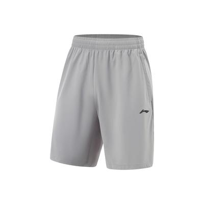 Li Ning Серия Фитнес Повседневные Простые Однотонные Эластичные Спортивные Шорты Мужские Шорты Геологически-Серый AKYV033-2