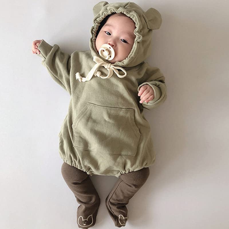 Детская одежда Корея Медведь комбинезон Медведь Ухо комбинезон [88flix] (73см)