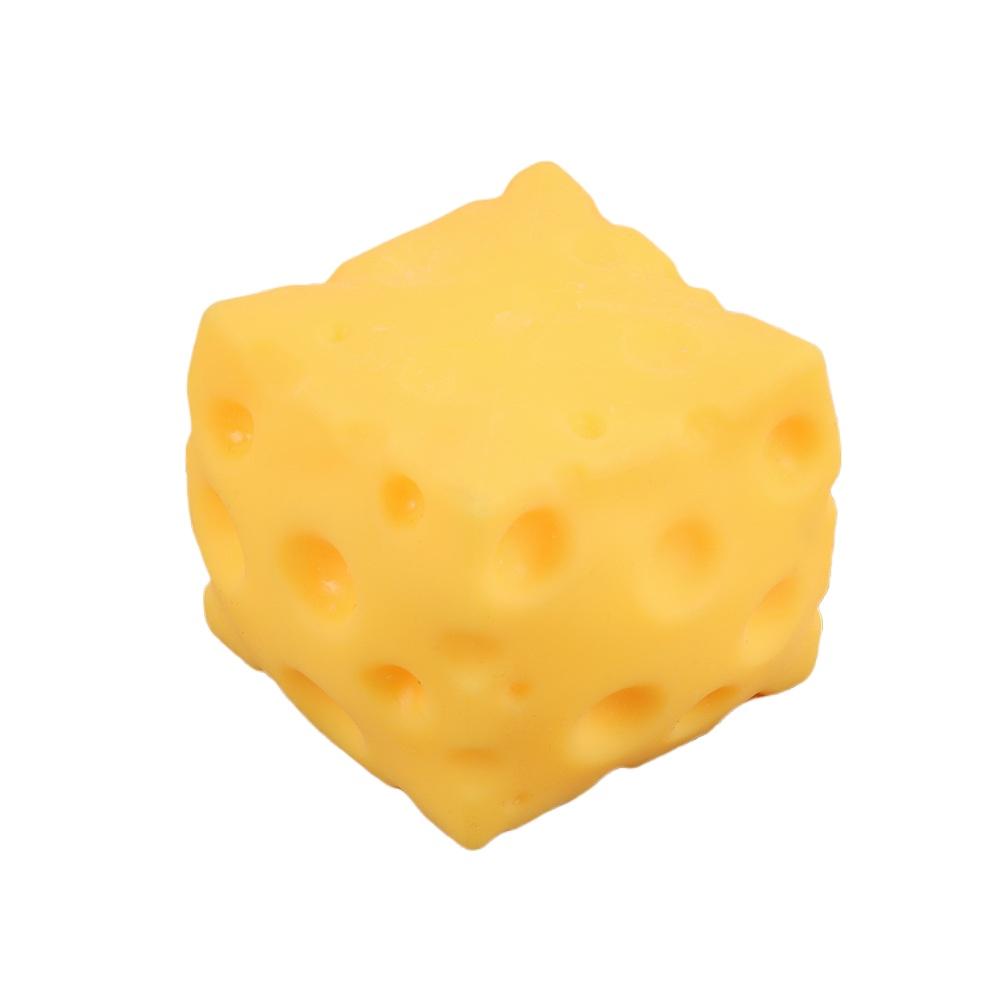 Giant Cube Cheese Squeeze Toy Simulation Extra Large Size Cheese Fidget Toy Slow Rebound Shapeable Venting Ball for Adult Gifts