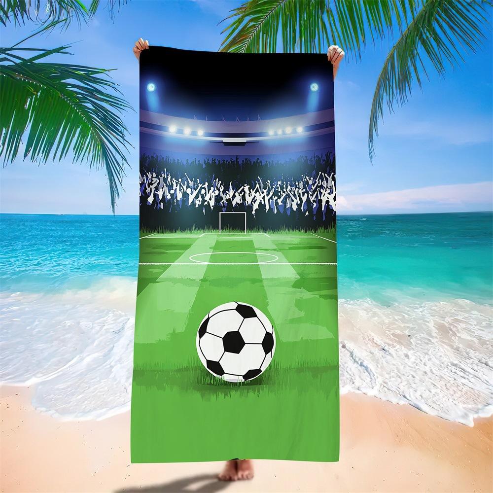 Water-Absorbing Portable Adult Football Beach Towel European, American And South American Bath Towel Digital Printing Factory