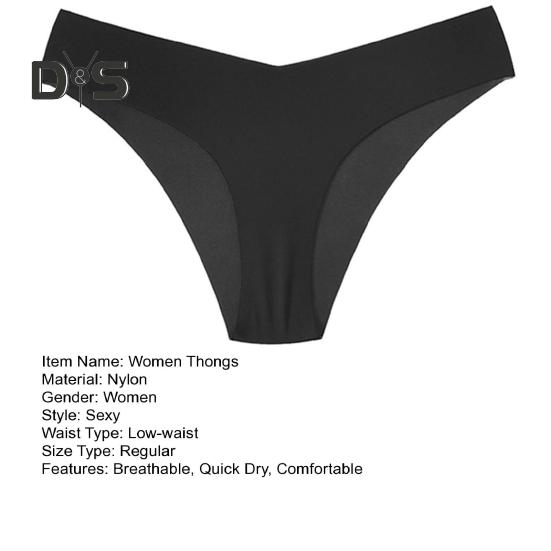 Women Thongs Cotton Crotch Seamless Women Underwear Female Low Rise Panties Breathable Comfort Solid Color Brief