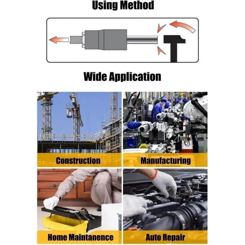 3/8 New Drive Impact Bolt Nut Extractor Set 13 Pcs Lug Nut Remover Kit Twist Socket Tool Set With A 1/4” Hex Drive Wholesale