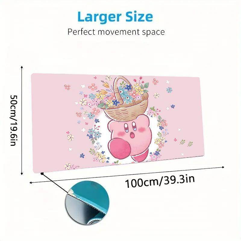 Kirby Print Cushion Non-slip Laptop Tablet Big Mousepad XXL Mat Mini PC Playmat With Lock edge
