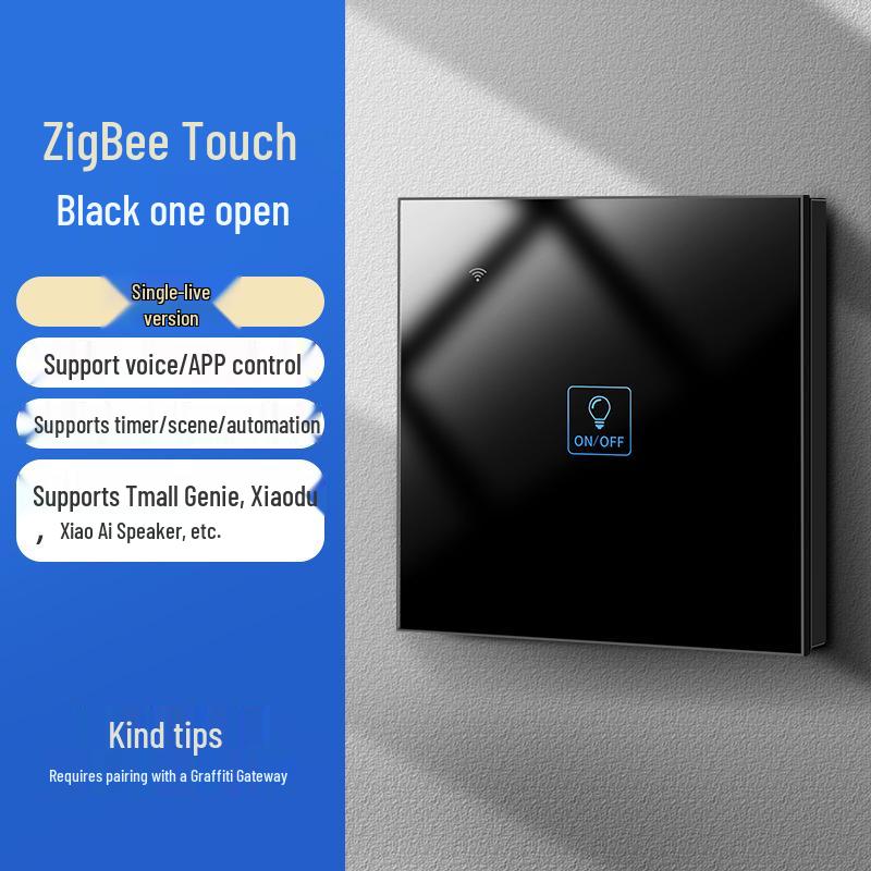 Zhengshang C3 Граффити ZigBee Умный выключатель: Беспроводная голосовая панель, с поддержкой Tuya, стандарт ЕС, совместима с Alexa и Google.