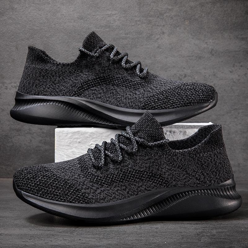 Autumn new ultra-light running sports casual shoes fly-woven breathable mesh men's shoes versatile shoes