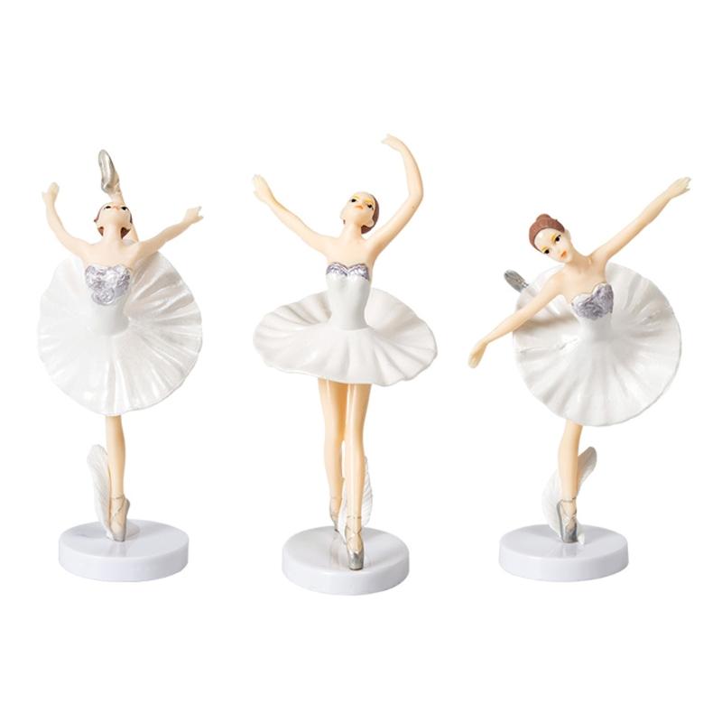 6 шт., миниатюрная фигурка балерины, балерина, топпер для торта для украшения торта «сделай сам», аксессуары для декора вечеринки, дня рождения