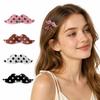 Korean Bangs Clip Polka Dot Snap Clip Cute Beard Shape Hair Clips  For Women Girls