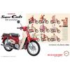 Fujimi Model 1/12 NEXT Series No.1 EX-3 Honda Super Cub 110 (60th Anniversary) Pre-Colored Plastic Model Kit 12NX1EX-3