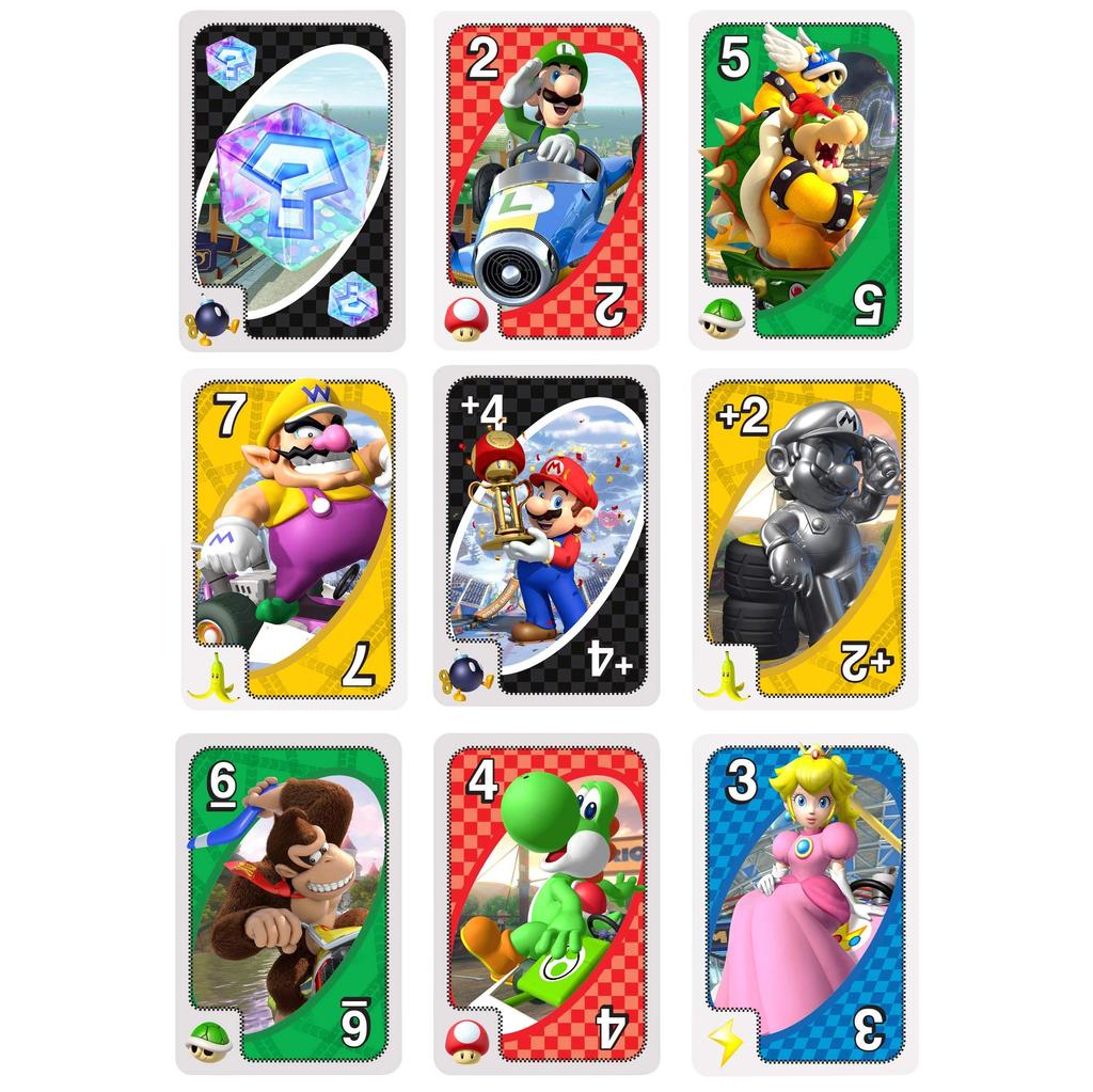 Mattel Game UNO UNO Mario Kart Карточная игра для вечеринок для игроков от 7 лет и старше GWM70 2-10