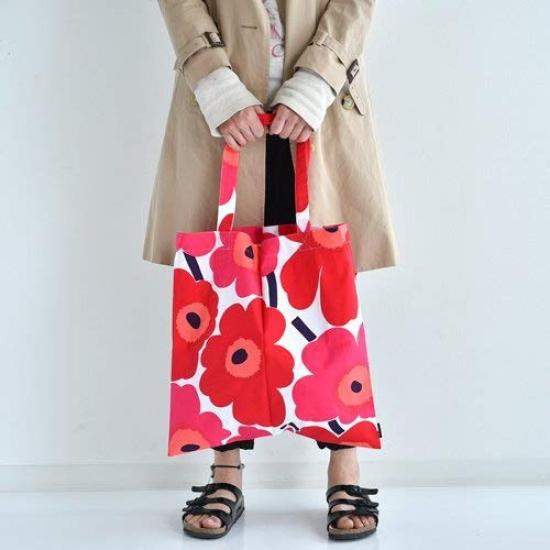 Тканевая сумка Marimekko Pieni Unikko, Женская, 52152169467572, БелыйКрасный