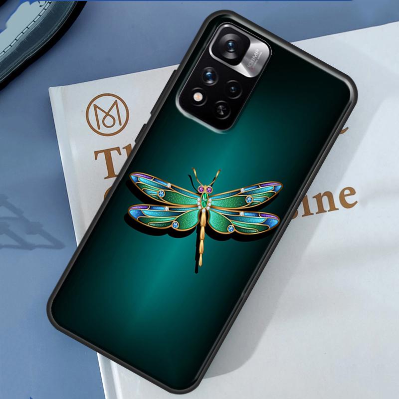 Чехол-арт с изображением стрекозы для Xiaomi Redmi Note 14 13 Pro 12 11 9 10 9S 10S 11S 12S Redmi 13C 10C 12C 14C