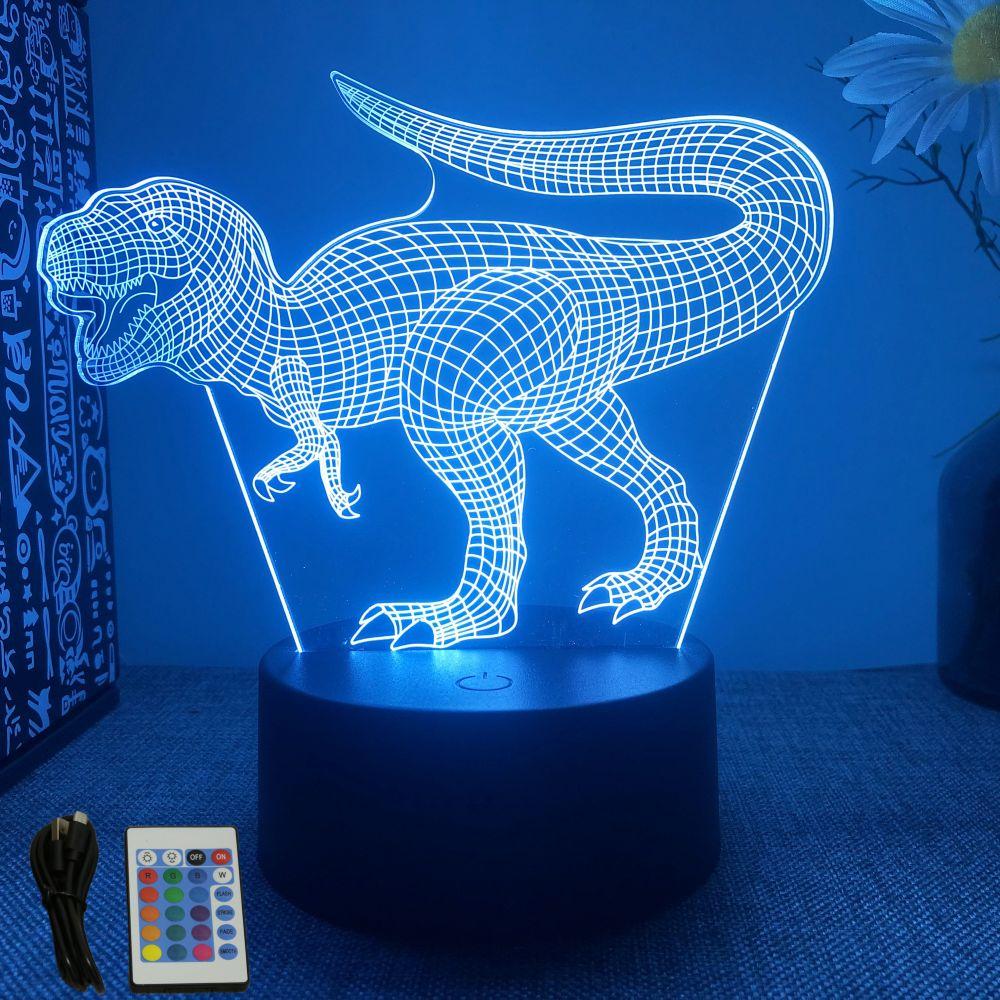 3D Cute Dinosaur LED Night Light Kids Dino Table Lamp Child Nightlight for Children's Lamps Bedroom Desk Decor Birthday Gifts