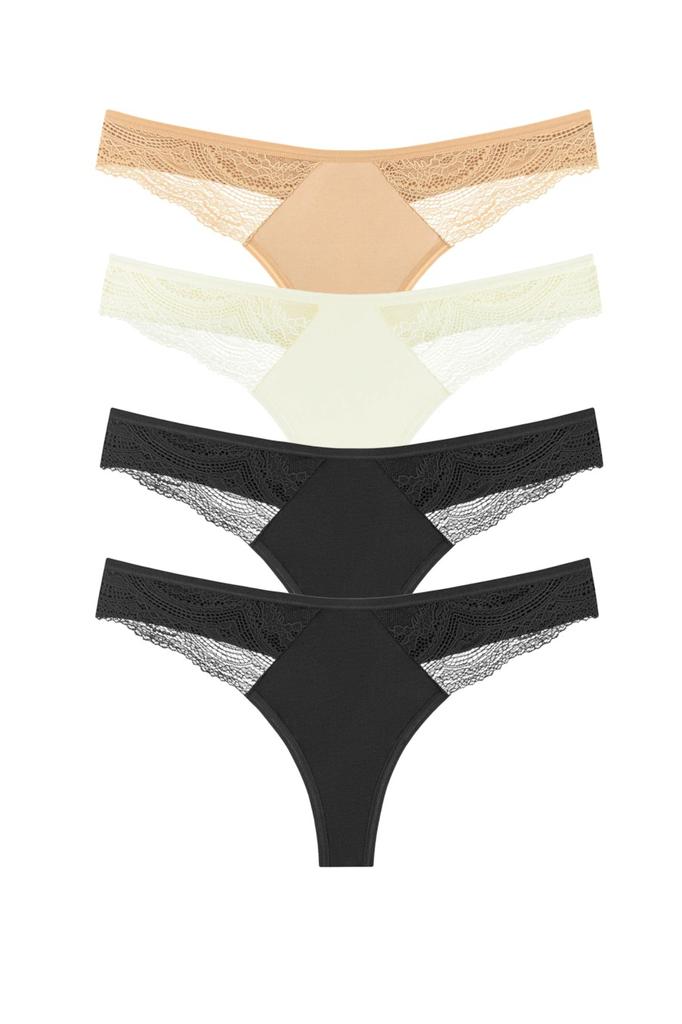Thong Panties, 4 Pieces Anabel Arto (90882)