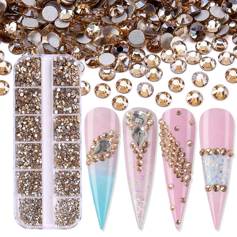 12 Grid Diamonds Amazon 3600 Boxed Clothing Decorative Rhinestones Diy Nail Art Diamond Jewelry Accessories