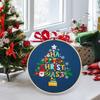 Christmas Embroidery Kit for Adults Craft Set Starters DIY Handwork Portable Art Hand