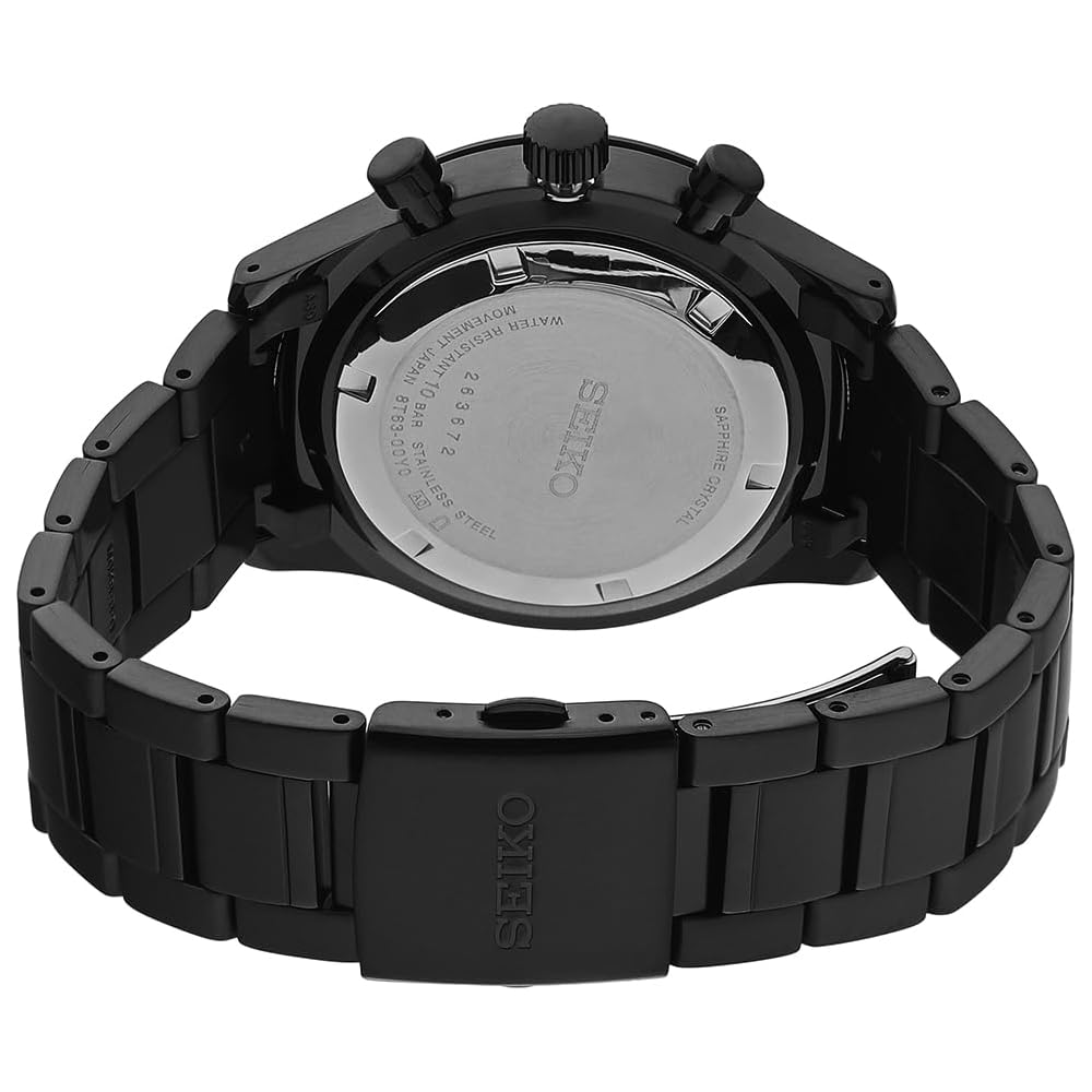 Мужские часы Seiko Chronograph Black SSB415P1 Зарубежная модель