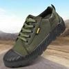 Men Classic Canvas Shoes Outdoor Tactical Low-Top Flat Casual Sports Shoes Protective Men Training Working Canvas Safety Shoes