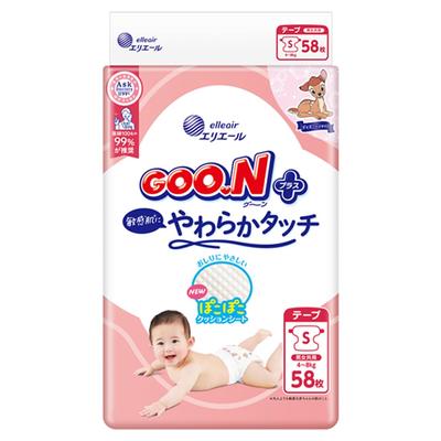 S Goon Plus Soft touch для чувствительной кожи 58 шт. [размер ленты] (4~8 кг) (Дисней дизайн)