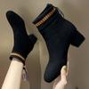 Small Short Boots Women's 2025 New Autumn Versatile Large Size Korean Version Retro Simple Thick Heel High Heel Internet Celebrity Thin Boots Tide