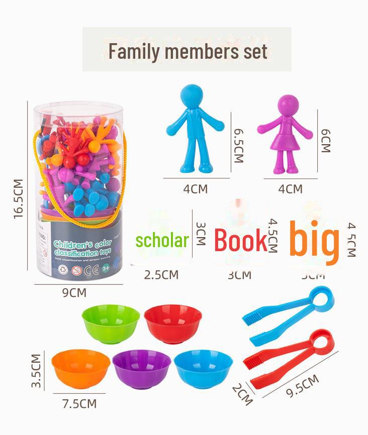 Семейная серия. Детские развивающие игрушки для счета и сортировки.