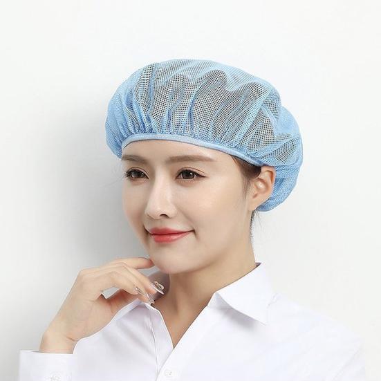 Reusable Bakery Hat Mesh Chef Cap Soft Breathable Friendly To Skin Washable Cooking Cap Protective Headwear