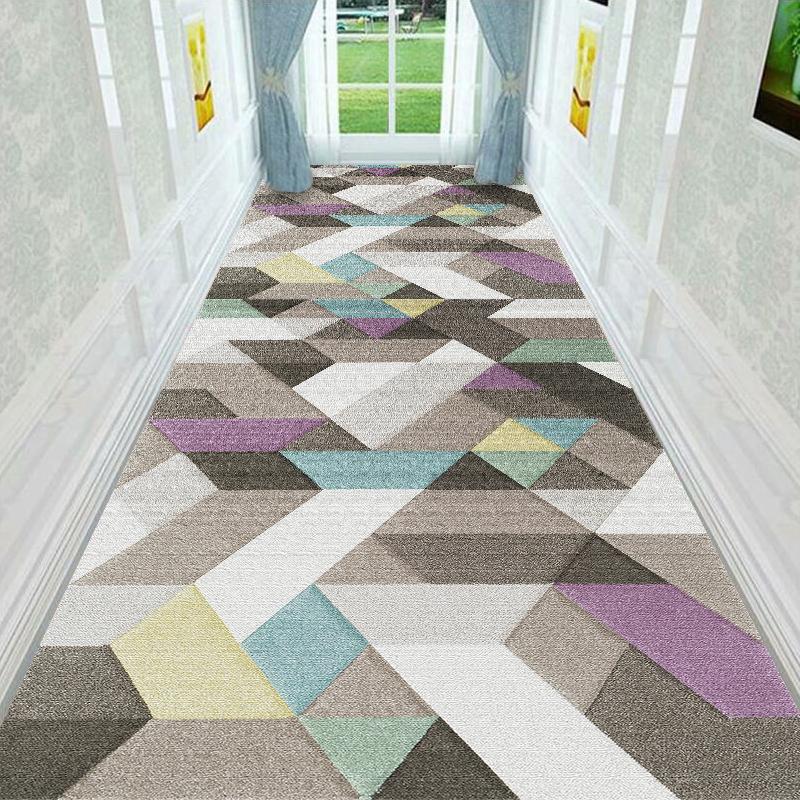Modern Geometric Carpet Non-Slip Wear Corridor Living Room Entrance Suitable For Light Luxury Minimalist Style Decoration