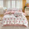 Flower Botanical Duvet Cover Set 3pcs Floral Bedding Set for Kids and Adults Comforter Covers Pillowcases, Washable Home Textil