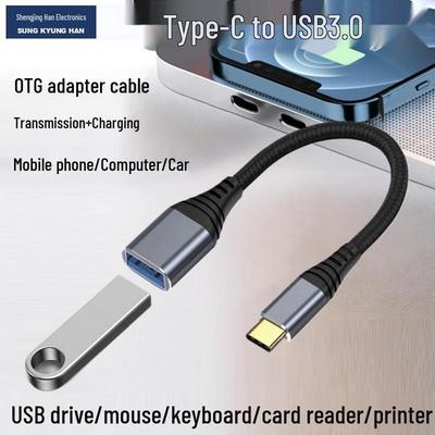 Позолоченный кабель-адаптер USB 3.0 OTG Type-C для автомобиля, U-диска, мыши, принтера