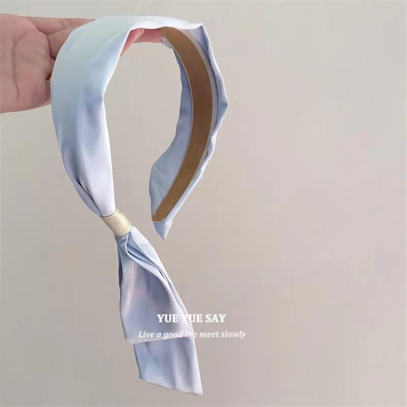 Свежий летний двусторонний маленький шарф-повязка на голову, завязанная резинкой для волос, шейный ободок со струящейся лентой, маленькая сумка-повязка на голову с украшением в виде шарфа, зажим для повязки на голову