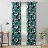 Современные оконные шторы для гостиной, тропические летние листья, зеленые шторы для детской спальни, кухонный декор, жалюзи, шторы
