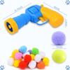 Cat Toy Ball Interactive Launch Training Toy For Pet Puppy Dog Kitten Creative Mini Shooting Gun Games Stretch Plush Ball Toys