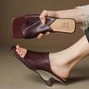 Элегантные Женские Шлепанцы Сандалии На Высоких Каблуках Новая Тенденция Обувь На Каблуках 2025 Лето Платье Женские Туфли-лодочки Повседневные Шлепанцы Вьетнамки