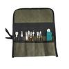 Tool Bag Roll Up Canvas Tool Organizer for Men Women Portable Tool Storage Box with 4 Pocket Small Carrier Bag