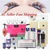 Professional False Eyelash Extension Make Up Set Kit Semi Permanent Make Up Individual Eyelash Extensions Curl Glue Tool Sets with Bag 16 In 1