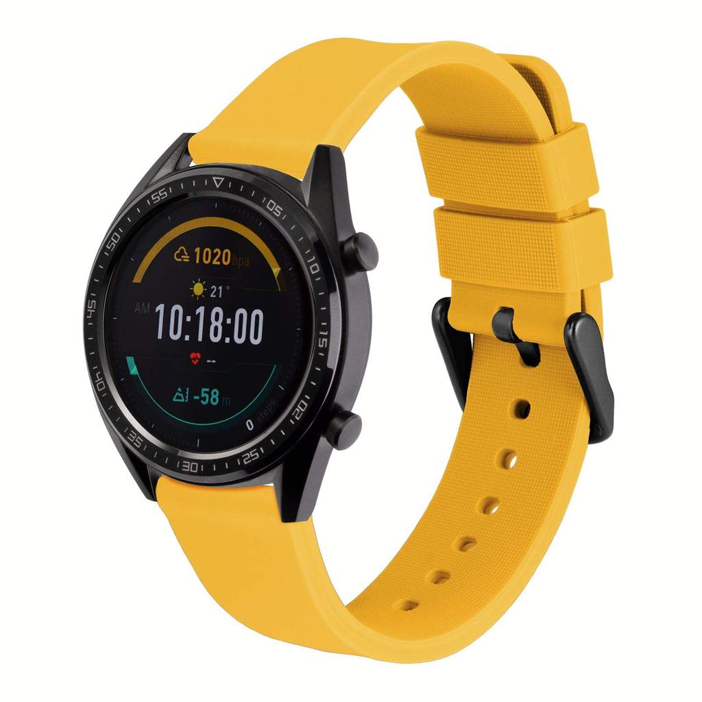 Резиновый ремешок силиконовый 20 мм водонепроницаемый сменный ремешок для часов быстросъемный резиновый ремешок для часов пряжка [WOCCI] желтый/черный