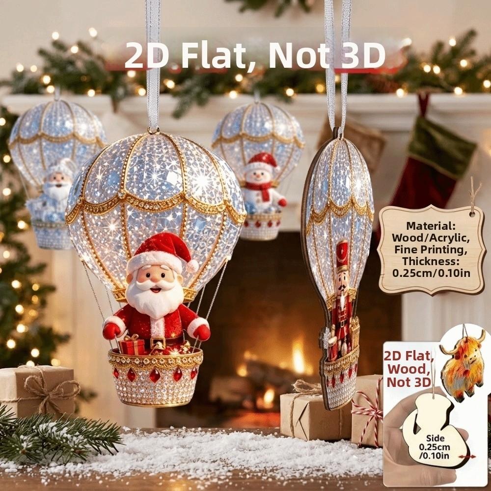 8/16pcs Snowman Christmas Tree Decor DIY Crafts Santa Claus Pendant Cute Christmas Hanging Bedroom