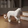 Современная скульптура животного, 3D-печатная статуэтка леопарда, фигурка идущей пантеры, пустая белая, для любителей DIY, коллекционные предметы, декоративное изделие для покраски для гостиной, кабинета
