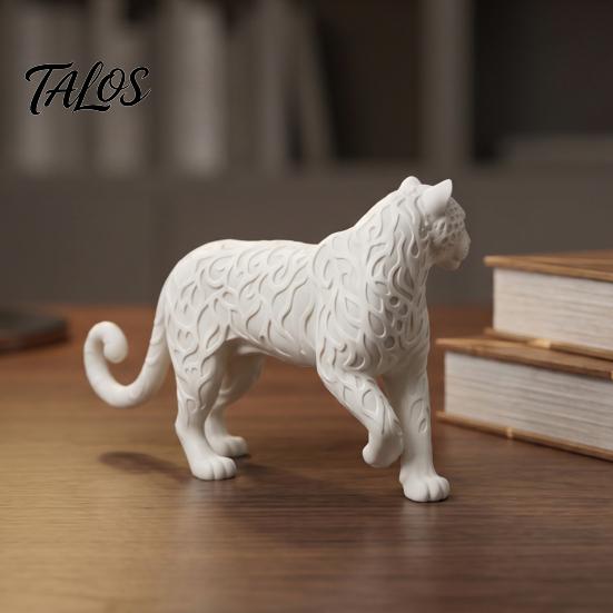 Современная скульптура животного, 3D-печатная статуэтка леопарда, фигурка идущей пантеры, пустая белая, для любителей DIY, коллекционные предметы, декоративное изделие для покраски для гостиной, кабинета