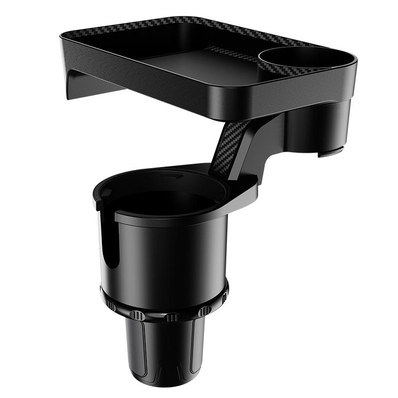 Portable Car Cup Holder Attachable Meal Tray Expanded Table Desk 360 Swivel Adjustable Car Food Tray Cup Holder Phone