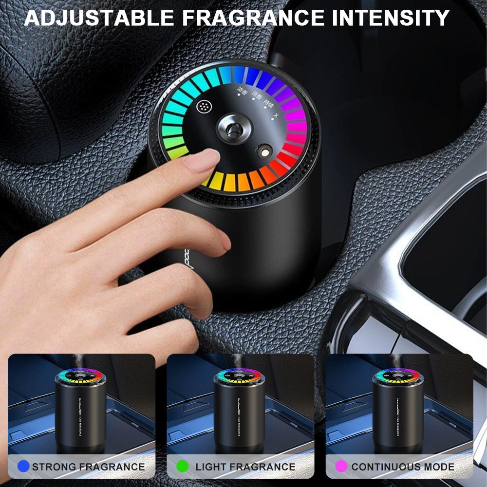 Интеллектуальный автомобильный освежитель воздуха, электрический диффузор аромата с функцией звукоснимателя, рассеянный свет, звездное небо, удаление запаха, эфирное масло