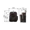 Сумка на пояс Tajima Sef, 2-х уровневая, крокодиловая, средняя, SFKBG-2M2H