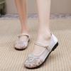 Summer Women's Mesh Shoes Mesh Yarn Breathable Ancient Hanfu Shoes Women's Sandals Old Beijing Cloth Shoes Women's Ethnic Style Embroidered Shoes